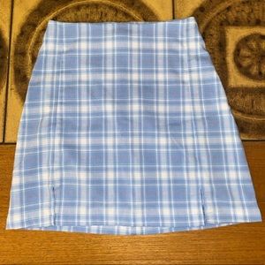 brandy melville blue, white, & pink plaid cara